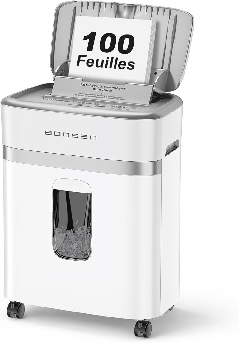 Bonsen S9201 - destructeur de document auto-feed 100 feuilles coupe micro P4